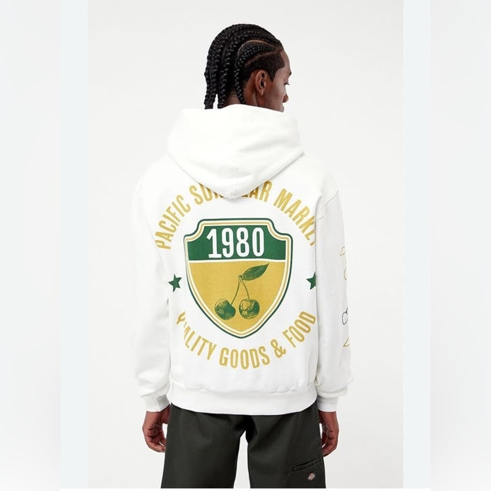 Pacific Sunwear Cream Hoodie with 1980 Graphic| PacSun|